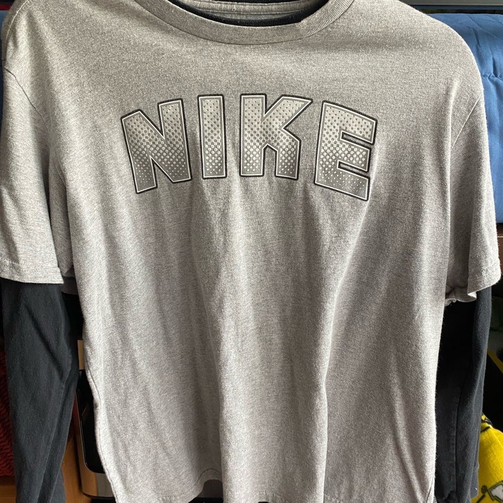 Long sleeve gray & black  Nike tee